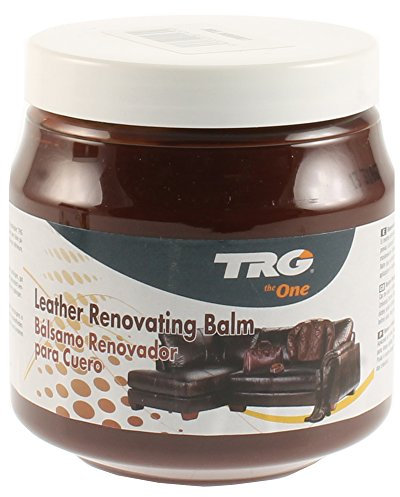 TRG the One Leather Renovating Balm, wax-based cream, cleanses and nourishes leather, London Tan, 300 ml