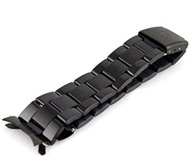 Alienwork IK Uhrenarmband schwarz Edelstahl Metallarmband