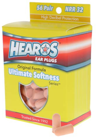 HEAROS Ultimate Softness Series Ear Plugs, Beige, 56 Pair