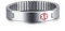 VNOX 12mm Männer Edelstahl ID Stretch Wristband Medical Alert Armband Armreif,Silber,Free Gravur