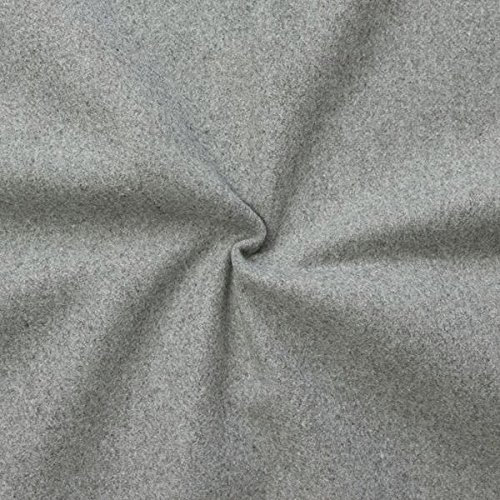 STOFFKONTOR Wollstoff Stoff Winter Basic - Meterware, Hell-Grau - zum Nähen von Mänteln, Jacken, Ponchos, Decken, Homeaccessoires uvm.