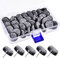 36 Pieces Furniture Pad Nails 24 mm Black Nail-on Slider Glide Felt Pads with Storage Box for Wooden Furniture Chair, Stools and Table Leg Feet