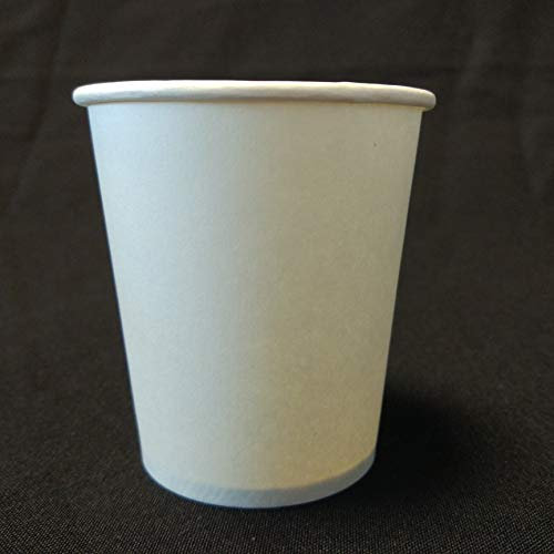 7oz (200cc) Plain White Squat Paper Disposable Coffee Tea Hot Drinks Vending Cup - Pack of 50