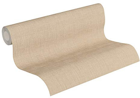 Livingwalls 369257 Metropolitan Stories Tapete Uni Vliestapete Beige, Braun 10,05 m x 0,53 m