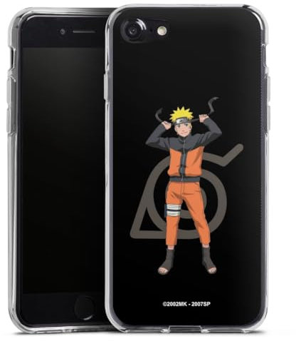 Silikon Hülle kompatibel mit Apple iPhone 8 Case transparent Handyhülle Naruto Shippuden Offizielles Lizenzprodukt Anime