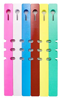 Etiquetas plásticas para árboles 300 PCS etiquetas para plantas de jardín 2x21cm Etiquetas colgantes envolventes (6 colores)