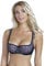 Rosme Women's Balconette Bra with Push Up Effect – Plus Size Sexy Lace Demi Half Cup Bra – Lightly Padded Underwired Low Cut Mesh Design Grand, Black, Size 36F
