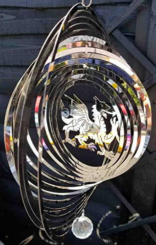 SK Style Winddekoration aus Edelstahl - Walisischer Drache
