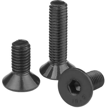 ORANXIN M4 x 30mm 60 Pcs Boulons à tête fraisée Grade 10.9 Acier au carbone Hexagone à douille Vis Tête plate Boulons Allen Vis à métaux Fixations