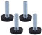 Lot de 4 pieds de nivellement réglables - Filetage M10 - Diamètre du pied : 30 mm - Idéal pour pieds de meubles, appareils et petits équipements