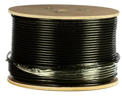 Danicom Rouleau câble rigide extérieur noir CAT6 FTP PE (FCA) - 305m