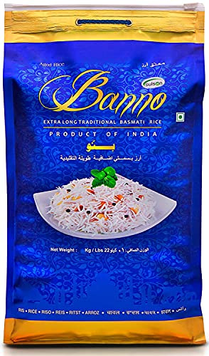 Banno Extra Langkörniger Duftender Basmati Reis… (10 KG)