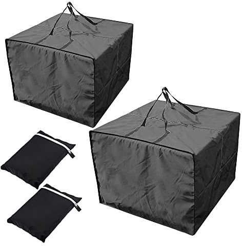 Opaltool 2PC Outdoor Möbel Kissen Aufbewahrungstasche 210D Oxford wasserdichte Schutz Aufbewahrungstasche 81x81x61cm