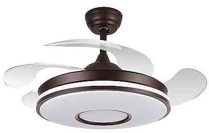 FABRILAMP Ventilador marron modelo DANI motor DC y led integrado