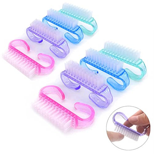 nagel bürste hand 8PCS Nagelreinigungsbürsten Mit Griffen, Nagelwerkzeug, Zubehör, Bürsten, Fingerreinigung, Staubbürsten, Staubentfernung, Nägel, Kleine Haarbürsten, Professionelle Nagelbürsten