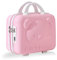Balakaka Vanity Case 10 L with Combination Lock, Portable Water Proof Hand Luggage Cosmetic Travel Case with Handles, Hard Shell Vanity Cases with Zipper for Women Girl, Pink
