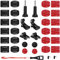 Fixations Adhésives Incurvées, Plates, Patchs Adhésifs Double Face 3M, Casque Support de Fixation, Convient pour GoPro Hero 45678, Session et Autres Caméras de Sport,33 Pièces