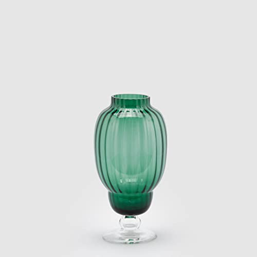 EDG Enzo De Gasperi Vase Biforma 29,5cm Glas Grün