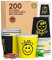 Lot de 200 verres en papier pour café 65 ml DownUP Jaune Verres écologiques biodégradables jetables petits emporte-pièces