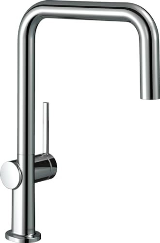 hansgrohe Talis M54 Mitigeur monocommandé pour cuisine U 220, 1 type de jet, Eco, 72844, Coloris: chrome