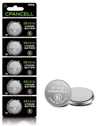 CPANCELL CR1616 Lot de 5 piles au lithium 3 V haute capacité