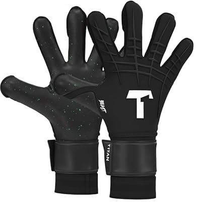 T1TAN Black Beast 3.0 (FP) - Torwarthandschuhe mit Fingerschutz - Fußballhandschuhe für Jugendliche & Erwachsene, Unisex - Größe 7