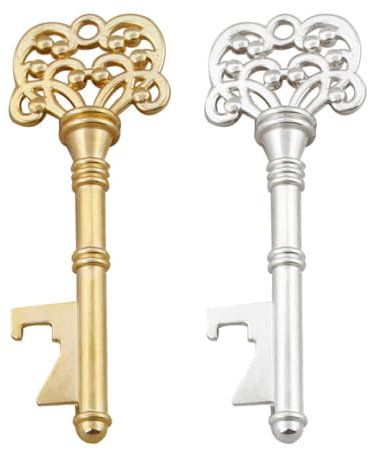 BESTonZON 2St Schlüssel Flaschenöffner Schlüsselformöffner Bar-Werkzeug stabiler Flaschenöffner Schlüssel Bieröffner Flaschenöffner in Schlüsselform Legierung Anhänger Zubehör