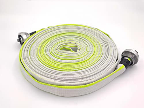 D-25 | 1 Zoll | 40 Meter Industrieschlauch | Feuerwehrschlauch | Bauschlauch | Flachschlauch | Schlauch mit Storz-Kupplung