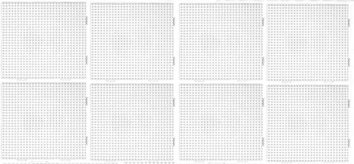 HPT 5mm Midi Stiftplatte für Bügelperlen 8x Quadrat Multi Transparent, einzeln und auch als eine Fläche nutzbar- Einzelgröße 14,5 x 14,5 Kompatibel mit allen Midi Bügelperlen