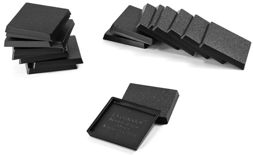 Evemodel Quadratisch Base Modell Modelbau Kunststoff Basis für Figuren oder Miniaturen für War Games Tisch Dekoration (10 Stück 40mm)
