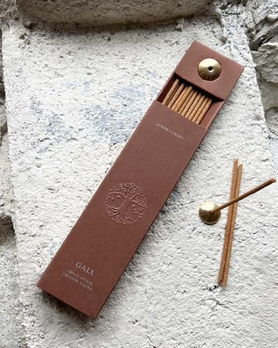 AURORA CRAFT - Gaia - 100% natürliche, Bio - Räucherstäbchen - Zeder, Wacholder, Kiefer, Patschuli