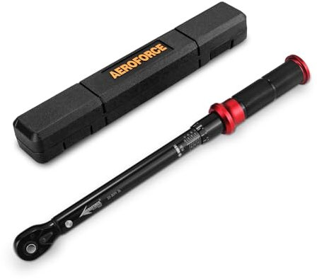 AEROFORCE Drehmomentschlüssel mit 3/8-Zoll-Antrieb (4,5-36,3 kg.ft/13,6-108,8 Nm), 72 Zähne ± 3 % CW Drehmomentgenauigkeit, professioneller Klick-Drehmomentschlüssel für Fahrrad-, Motorrad- und