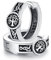 Friggem Wikinger Ohrringe 925 Sterling Silber Keltischer Knoten Huggie Reif Ohrringe Baum des Lebens Schmuck Geschenke für Herren Damen