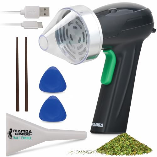 Mamba Monster 3.5g Silver USB Electric Herb Grinder Powered for Easy One Handed Machine Grinding