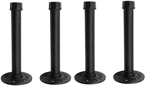 Breeshy 4 StüCk 8 Schwarzes Regal mit Schrauben Rohr Schwimmende Rack Halterung Hoch Leistungs Industrielles Rohr Gestell Rustikale DIY Regal Halterung