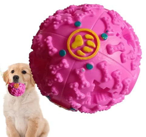 Wackelball für Hunde – Wobble Wag Gigglee Ball Hundespielzeug | Interaktive Slow-Feeder-Bälle | Creative Dog Leaky Ball | Wobble-Leckerli-Spender-Hundespielzeug | Kichergeräusche beim Rollen oder Schü
