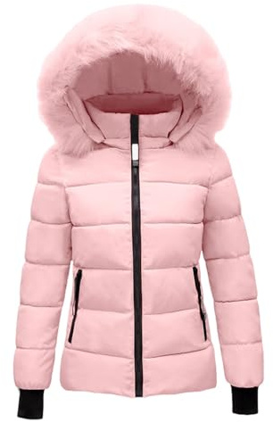 Veste d'hiver pour femme élégante chic, veste matelassée légère et chaude, manteau d'hiver moelleux et léger, doudoune en coton uni avec capuche et poche chaude pour l'automne et l'hiver