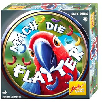 Zoch 601105203 Mach die Flatter - witziges Papagei-Verwirrspiel ab 6 Jahren, Kartenspiel für die ganze Familie von 2-5 Spielern