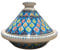 Tagine Bakir Colorful Turquoise Blue Handmade Tunisian - Traditional Tagine for Baking in the Oven - Handmade Ceramic 27cm - Perfect for Fish, Poultry, Meat, Vegetables & Stews -