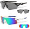 Calkkrer 2 Stück UV400 Kinder-Sonnenbrillen, Leichter Rahmen, Geeignet für Baseball, Softball, Radfahren, Jugendliche, Sport-Sonnenbrillen, Umschließender Design