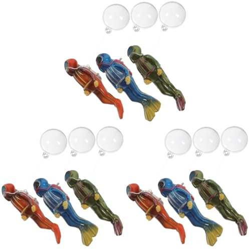 Zerodeko 3 Sätze Aquarium Schwimmende Dekoration Aquarium Pumpe Kühlung Krippe Aquarium Licht DREI Cool Vakuum Luftpumpe Für Aquarien Eimer Fass Schlauch Fisch Schiffswrack Harz 3 Stück * 3