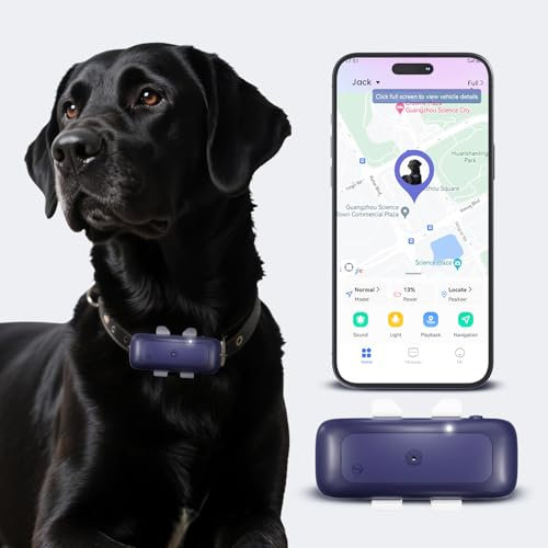 TSKWUDA Cat Tracker GPS Dog Tracker with Real-Time Location Tracking | Activity Monitoring | Location History | Health & Escape Alerts | Unlimited Range Waterproof Fits All Collars