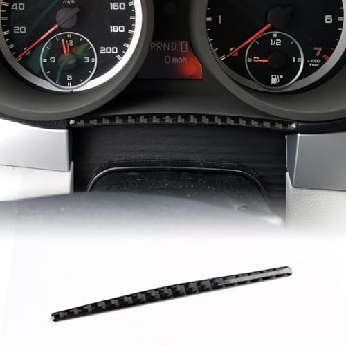 KUNGKIC Kohlefaser Auto Tacho Zierrahmen Für Mercedes-Benz SLK R171 2004 2005 2006 2007 2008 2009 2010 Dekorativ Aufkleber Innenbereich Zubehör,Geschenk (B,Schwarz)