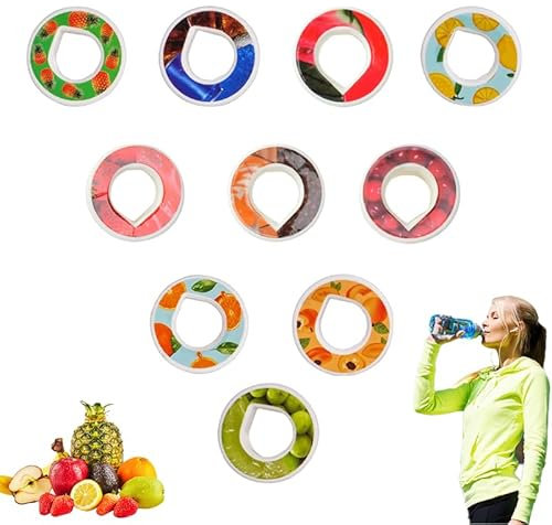 BCQTD Flavour Pod, 10Pack Scented Pods for Water Bottle, 0 Calories, 0 Sugar, Fruit Flavoured Pods for Hydration,Air Up Water Bottle Flavour Pods Scented