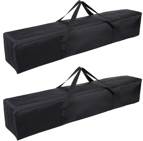 YELARXI Camp Chair Replacement Bag, Camping Folding Chair Storage Bag Large Zippered with Handle Strap, 43 x 8 x 8 Inch Fit for Outdoor Tent Storage (2 Pack, Black)