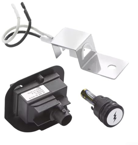 Qualoramall Kit di accensione per griglia Kit di accensione per griglia a gas Barbecue Elettronico Pulsante Elettrodo Filo di accensione Sostituzione 64868 per Weber Q1200 Q2200 Series