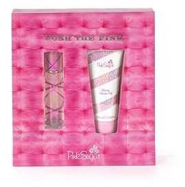 Pink Sugar Geschenkset PUSH THE PINK – Eau de Toilette 30 ml + Shower Gel 100 ml – Set, Made in Italy