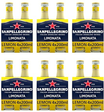 San Pellegrino Limonade 20cl x 24 | Limonade pétillante en verre | Lot de 24 bouteilles en verre de 200 ml