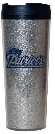 The Northwest Company NFL New England Patriots 20-Ounce Glitter Travel Mug