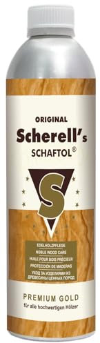BALLISTOL 23830 - Scherell's SCHAFTOL Premium Gold - Edelholzpflege für alle hochwertigen Hölzer - 500 ml Flasche